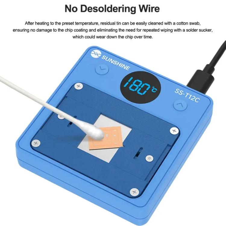 SUNSHINE SS-T12C IC Chip Heating Glue Remover Mobile Phone Repair Chip Fast Heating Efficient Glue Removal Tool - free shipping - PMc TechLife - Order now!