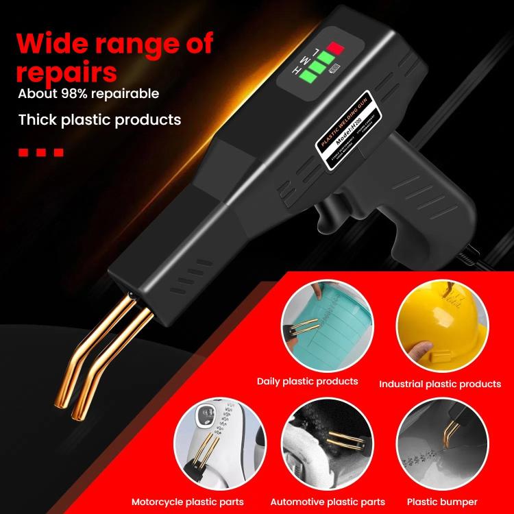 Rechargeable Car Bumper Plastic Repair Welding Machine, Specification: Black+400 Welding Nails