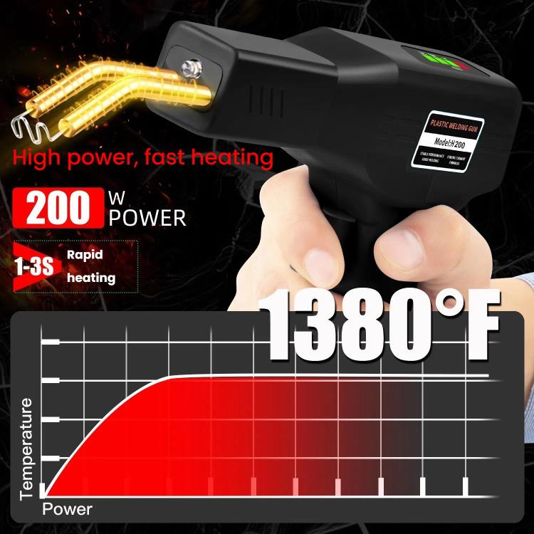 Rechargeable Car Bumper Plastic Repair Welding Machine, Specification: Black+1200 Welding Nails