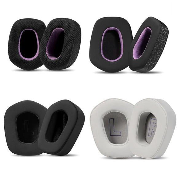 For Logitech G733 LIGHTSPEED Headset 1pair Ear Pads Sponge Soft Cushion, Color: Weaving Black Purple