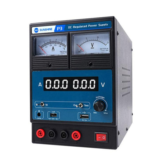 SUNSHINE P3 DC Regulated Power Supply 5V/8.4V/15V Switching Mobile Phone Repair Regulated Power Supply Meter(US Plug 110V) - free shipping - PMC Jewellery - Order now!