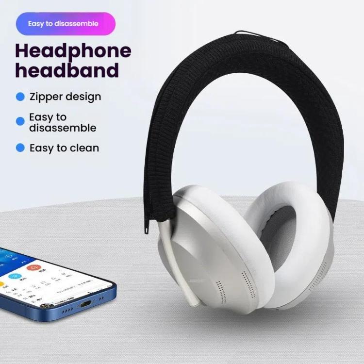 For BOSE NC700 Headphone Knitted Headbeam Cover Headband Protective Cushion(Gray)
