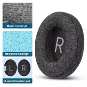 For Bose NC700 Headphones 1pair Cotton Earpads Earmuffs Sponge Cover(Black)