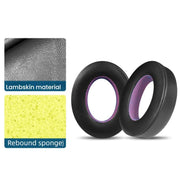 For Bose NC700 Headphone 1pair Lambskin Earpads Contrast Color Earmuffs Sponge Cover(Black Purple)
