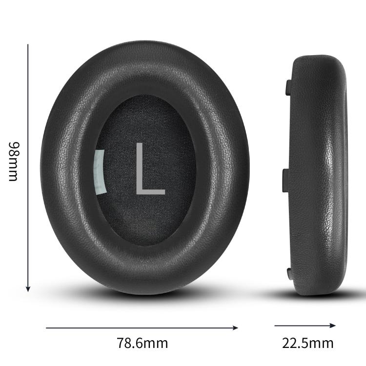 For Bose NC700 Headset 1pair Lambskin Earpads Sponge Cover Earmuffs(Black) - Earmuff & Pad by PMc TechLife | Online Shopping South Africa | PMc TechLife | Buy Now Pay Later Mobicred