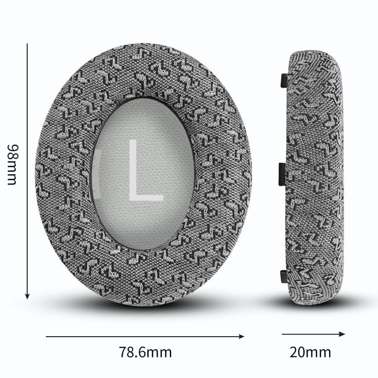 For BOSE NC700 Headphone 1pair Ear Pads Musical Note Design Cloth Ear Cushions(Gray) - free shipping - PMc TechLife - Order now!
