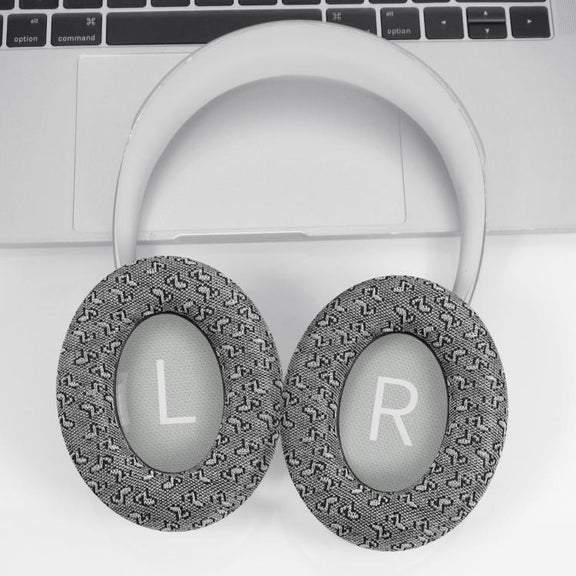 For BOSE NC700 Headphone 1pair Ear Pads Musical Note Design Cloth Ear Cushions(Yellow)