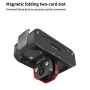 For DJI Osmo Action 2 Camera Magnetic Charging Base with 1/4 Inch & Arri Hole, Spec: Set C
