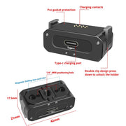 For DJI Osmo Action 2 Camera Magnetic Charging Base with 1/4 Inch & Arri Hole, Spec: Set C