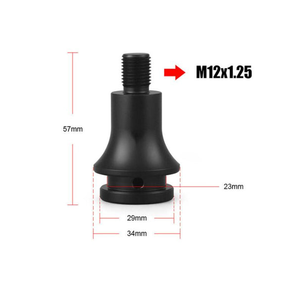 For M12 x 1.25 Car Modified Gear-Head Thread Converter Gear Lever Adapter(Silver)