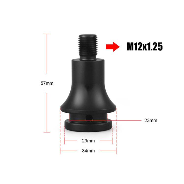 For M12 x 1.25 Car Modified Gear-Head Thread Converter Gear Lever Adapter(Silver)