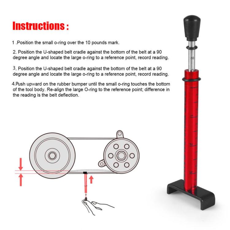 Motorcycle Belt Tension Test Tool For Belt Replacement / Adjustment Or Wheel Repair(Gold)
