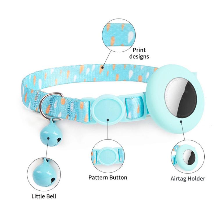 For Airtag Tracker Protective Case Cat Collar GPS Locator Protective Case With Bell(Pineapple Parrot) - Pet Series by PMC TechLife | Online Shopping South Africa | PMC TechLife | Buy Now Pay Later Mobicred
