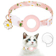 For AirTag Tracker Silicone Cover Small Daisy Pet Collar Dog Collar With Bell And Front Back Film(Pink) - Pet Series by PMC TechLife | Online Shopping South Africa | PMC TechLife | Buy Now Pay Later Mobicred