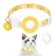 For AirTag Tracker Silicone Cover Small Daisy Pet Collar Dog Collar With Bell And Front Back Film(Yellow) - free shipping - PMC TechLife - Order now!