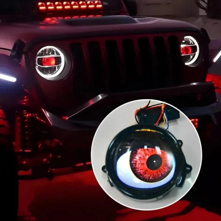 3-Inch Car Motorcycle LED Demon Eye Light Modification(23 Mode With Lens For Two) - Decorative Lights by PMc TechLife | Online Shopping South Africa | PMc TechLife | Buy Now Pay Later Mobicred