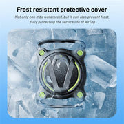 For AirTag Tracker Water-resistant Protective Case Puppy Kitten Collar Metal Buckle Model Protective Cover(Blue+White PC)