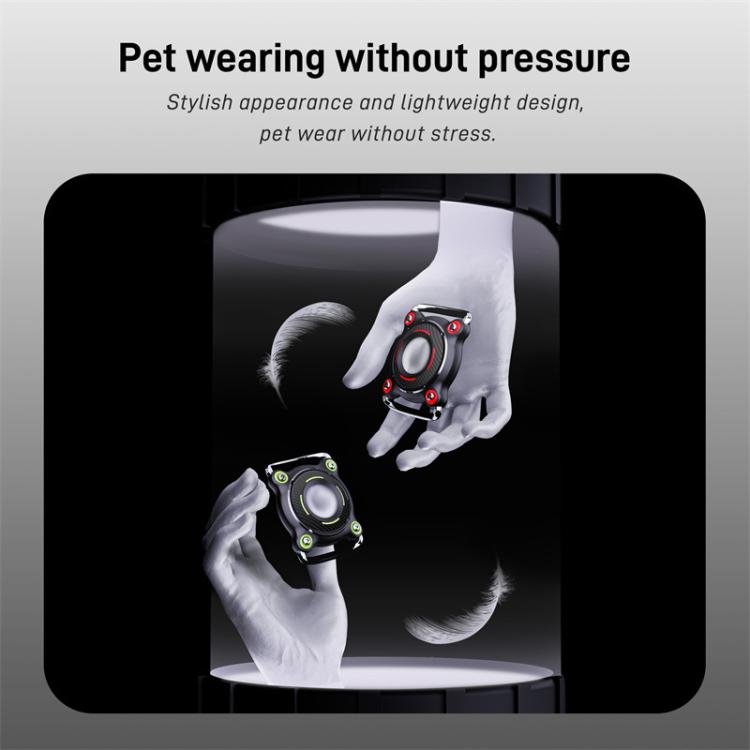 For AirTag Tracker Water-resistant Protective Case Puppy Kitten Collar Metal Buckle Model Protective Cover(Blue+White PC)