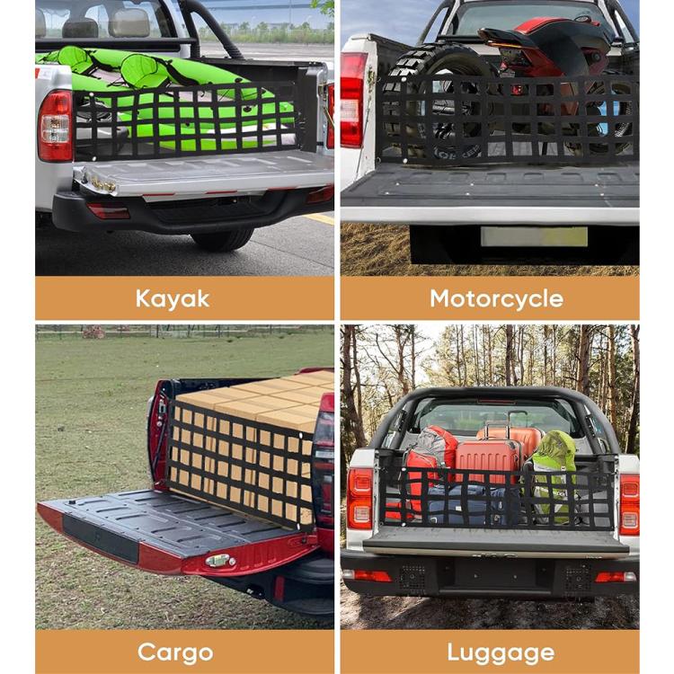 60x18 inch Heavy-Duty Pickup Truck Tailgate Cargo Net - Seat Accessories by PMC TechLife | Online Shopping South Africa | PMC TechLife | Buy Now Pay Later Mobicred