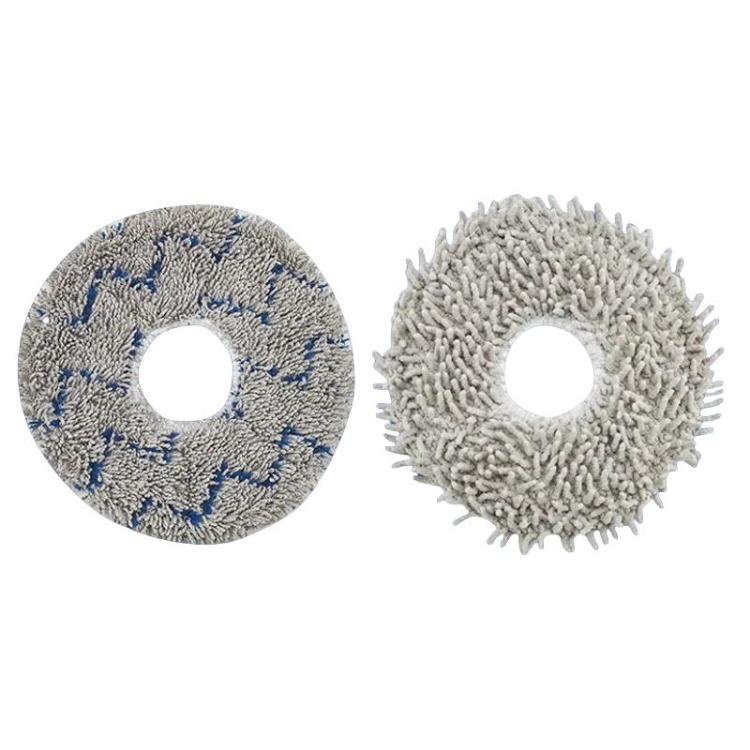 2pcs /Pack Mop Pads Rag For Ecovacs DEEBOT X1 TURBO / X1 PLUS/ X1 OMNI / T10 TURBO(Gray)