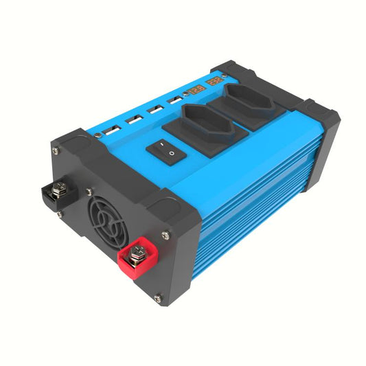 Gurxun 4 USB Ports Digital Display Modified Square Wave Inverter, Spec: 300W Brazil Plug 12V To 220V - free shipping - PMC Jewellery - Order now!