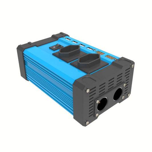 Gurxun 4 USB Ports Digital Display Modified Square Wave Inverter, Spec: 500W Brazil Plug 12V To 220V - free shipping - PMC Jewellery - Order now!