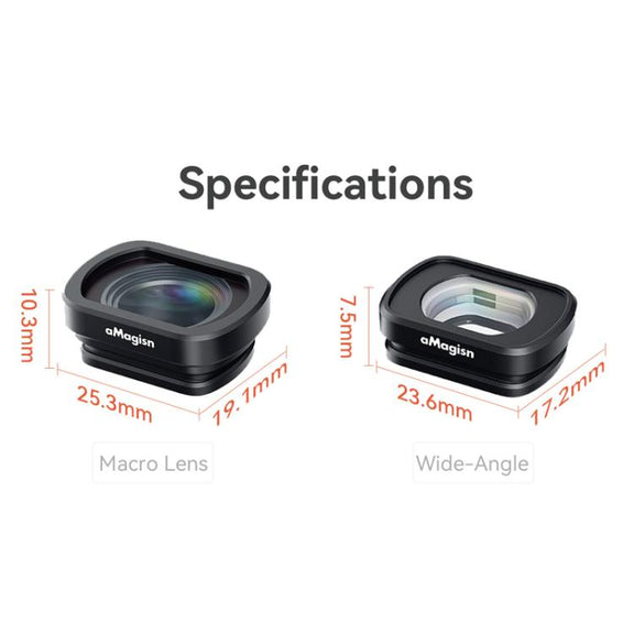 0.72X Wide Lens For DJI Pocket 3 aMagisn Magnetic Filter Accessories