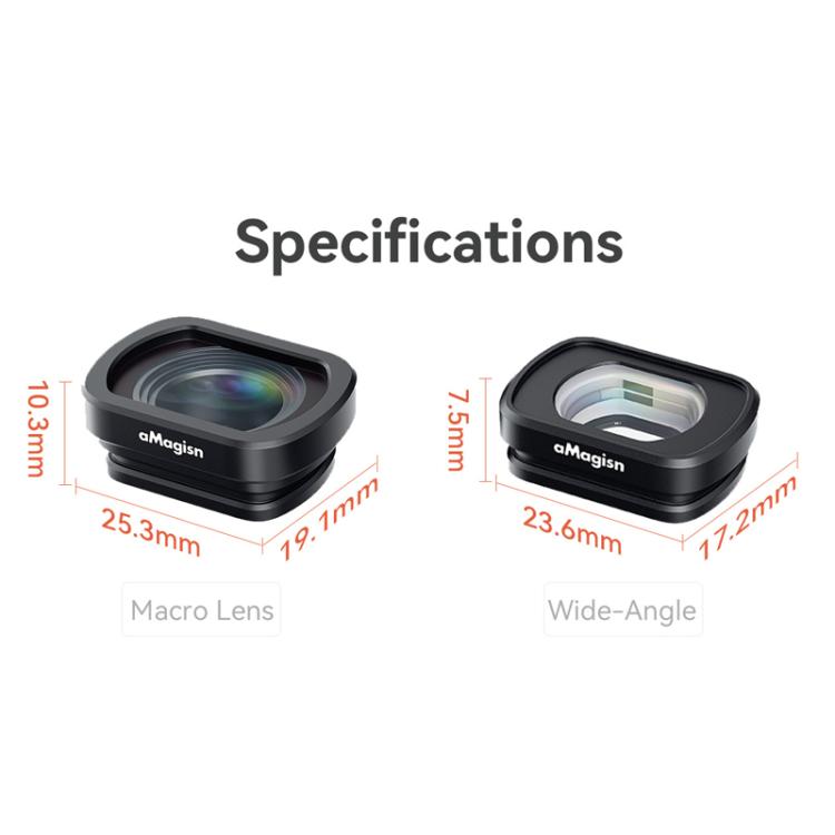 0.72X Wide Lens For DJI Pocket 3 aMagisn Magnetic Filter Accessories