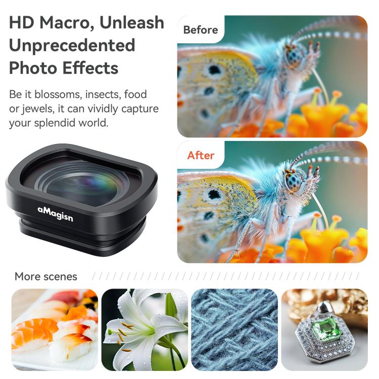 0.72X Wide Lens For DJI Pocket 3 aMagisn Magnetic Filter Accessories - free shipping - PMC Jewellery - Order now!