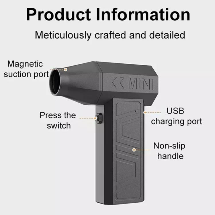 90000RPM 41m/s Mini Brushless Motor Turbo Jet Fan With Magnetic Suction Nozzle(Black) - Car washing supplies by PMC Jewellery | Online Shopping South Africa | PMC Jewellery | Buy Now Pay Later Mobicred