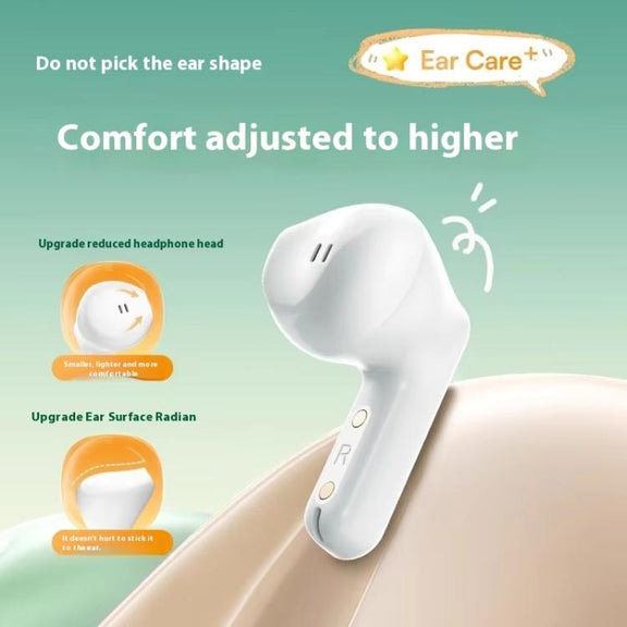 Havit E9 Semi-In-Ear ENC Noise Reduction Wireless Bluetooth Earphones, Color: White-Flagship Edition