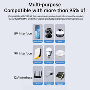 Uninterruptible Power Supply with DC Output 5V/9V/12V for Router, Modem, Security Camera, Mobile Phone US Plug