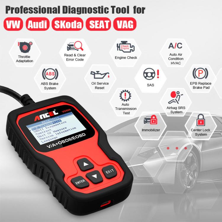 Ancel VD500 For Volkswagen / Audi / Skoda / Seat Automotive Diagnostic Scan Tool - free shipping - PMC Jewellery - Order now!