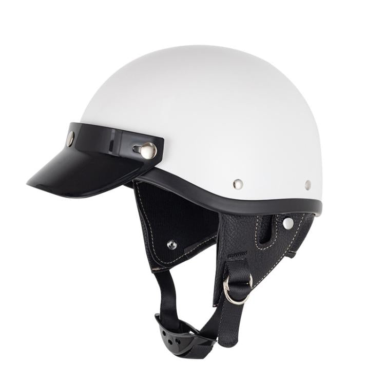 Motorcycle Helmet Brim Retro 3-Button Helmet Visor Sunshade Protection Half Helmet Hat Brim(Dark Tea) - Helmets by PMc TechLife | Online Shopping South Africa | PMc TechLife | Buy Now Pay Later Mobicred