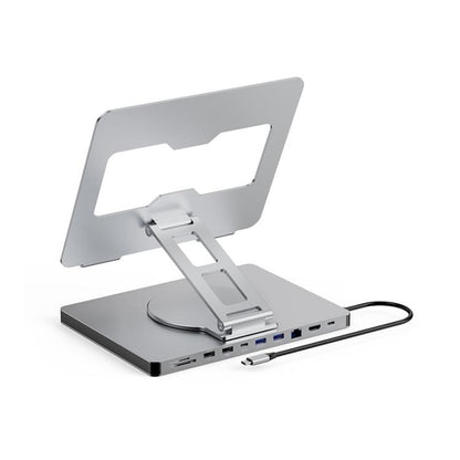 Blueendless 4K/60Hz Multifunctional Docking Station Tablet Holder, Spec: 10-in-1 Ethernet Port Rotating - free shipping - PMC Jewellery - Order now!