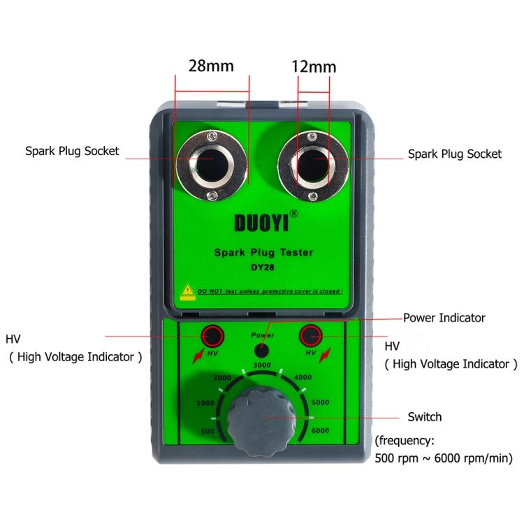 DUOYI Automobile Dual-hole Spark Plug Diagnostic Tester(EU Plug) - free shipping - PMC Jewellery - Order now!
