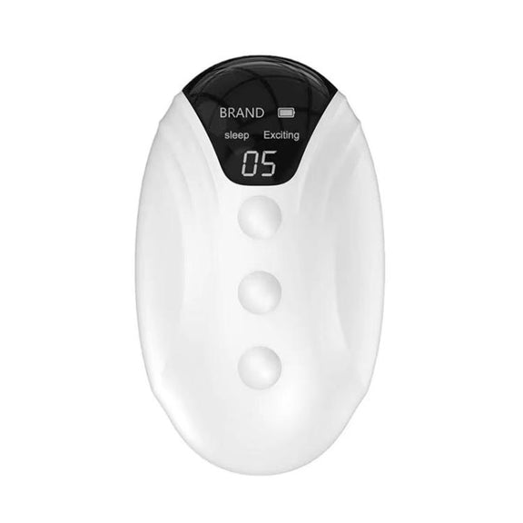 Smart Handheld Sleep Instrument Microcurrent Relief Insomnia Anxiety Therapy Portable Fast Sleeping Massager(White)