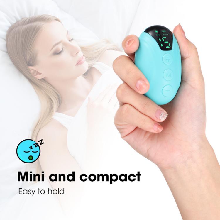 Smart Handheld Sleep Instrument Microcurrent Relief Insomnia Anxiety Therapy Portable Fast Sleeping Massager(Black)