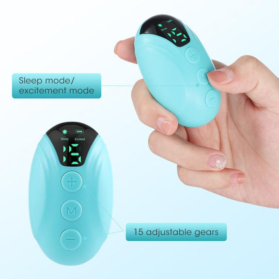 Smart Handheld Sleep Instrument Microcurrent Relief Insomnia Anxiety Therapy Portable Fast Sleeping Massager(White)