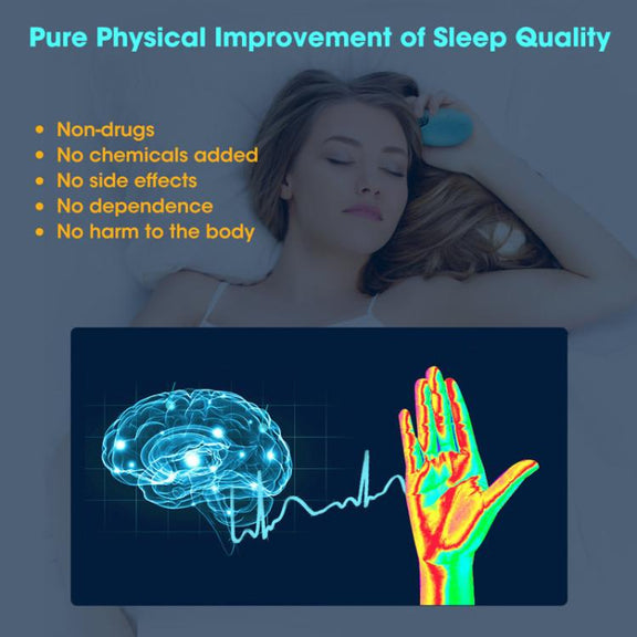 Smart Handheld Sleep Instrument Microcurrent Relief Insomnia Anxiety Therapy Portable Fast Sleeping Massager(White)