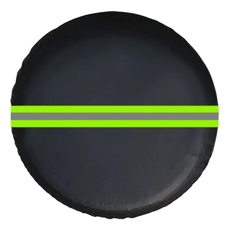 16inch Thickened Imitation Leather Car Tire Protector Spare Tire Cover With Reflective Stripes(FG-3 Green) - Window Foils & Solar Protection by PMc TechLife | Online Shopping South Africa | PMc TechLife | Buy Now Pay Later Mobicred