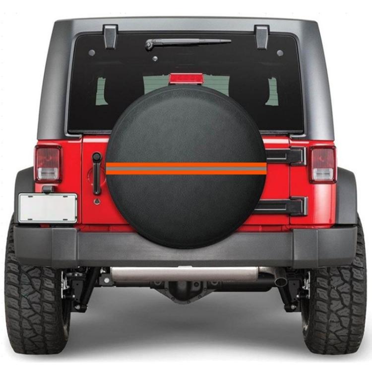 15inch Thickened Imitation Leather Car Tire Protector Spare Tire Cover With Reflective Stripes(FG-3 Green) - Window Foils & Solar Protection by PMc TechLife | Online Shopping South Africa | PMc TechLife | Buy Now Pay Later Mobicred