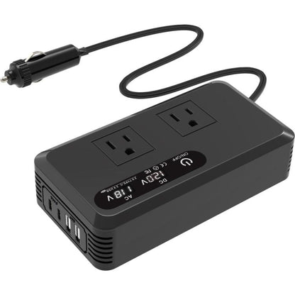 Gurxun Dual Digital Display Car Inverter With 2 USB+2 Type-C Ports US Plug 110V - free shipping - PMC Jewellery - Order now!
