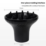 Hair Dryer Diffuser Hair Salon Styling Hair Dryer Cover Curler Large Wind Hood(Black Classic)