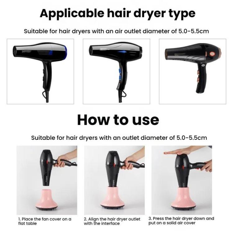 Hair Dryer Diffuser Hair Salon Styling Hair Dryer Cover Curler Large Wind Hood(Black Classic)