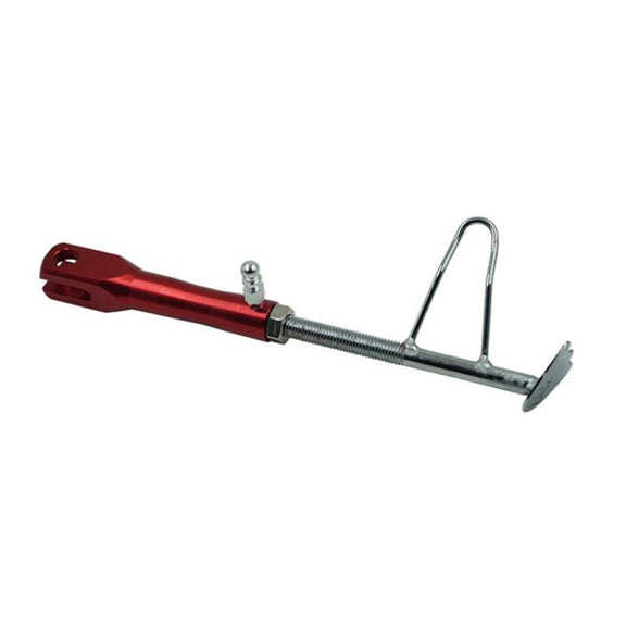 Motorcycle E-Bike Foot Support Retrofit Accessory Retractable Side Stand(Red)