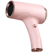 Rechargeable Wireless Hair Dryer Negative Ion Hot and Cold Wind Versatile Hairdressing Tools US Plug(Pink)