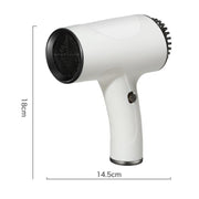 Rechargeable Wireless Hair Dryer Negative Ion Hot and Cold Wind Versatile Hairdressing Tools US Plug(Pink)
