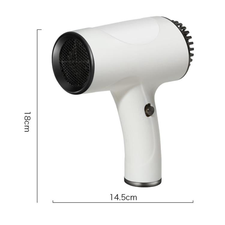 Rechargeable Wireless Hair Dryer Negative Ion Hot and Cold Wind Versatile Hairdressing Tools US Plug(Pink)