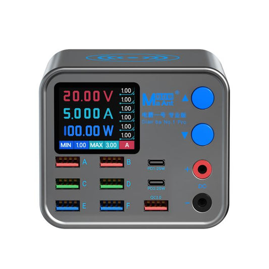 MaAnt DianBa No.1 Pro Multi-port Charger 9-ports With Digital Display Power Wireless Charger EU Plug - free shipping - PMC Jewellery - Order now!